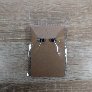 Black Ball Stud Earrings Minimalist Round Bead Post Earrings Unisex